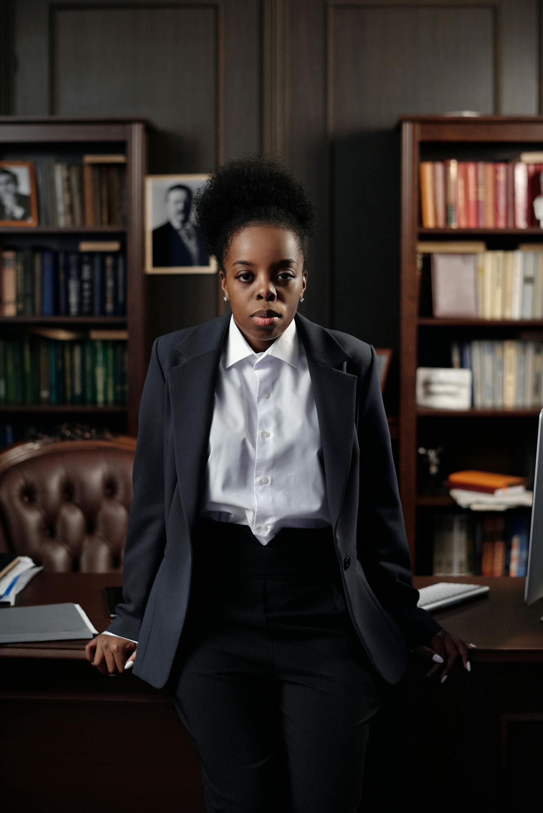 Avocate africaine dans un cabinet juridique moderne